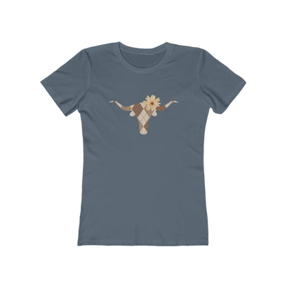 Argyle Longhorn- The Boyfriend Tee - Whiskey Cotton LLC