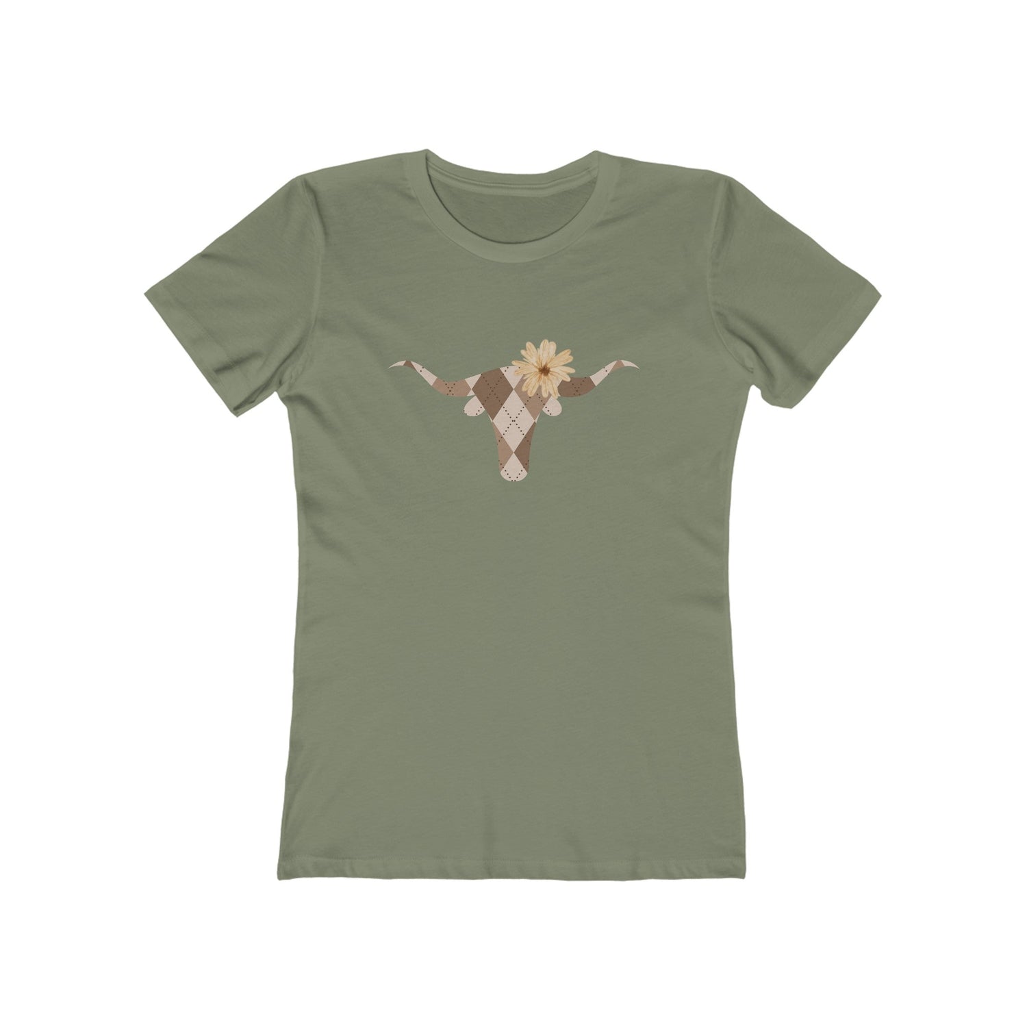 Argyle Longhorn- The Boyfriend Tee - Whiskey Cotton LLC