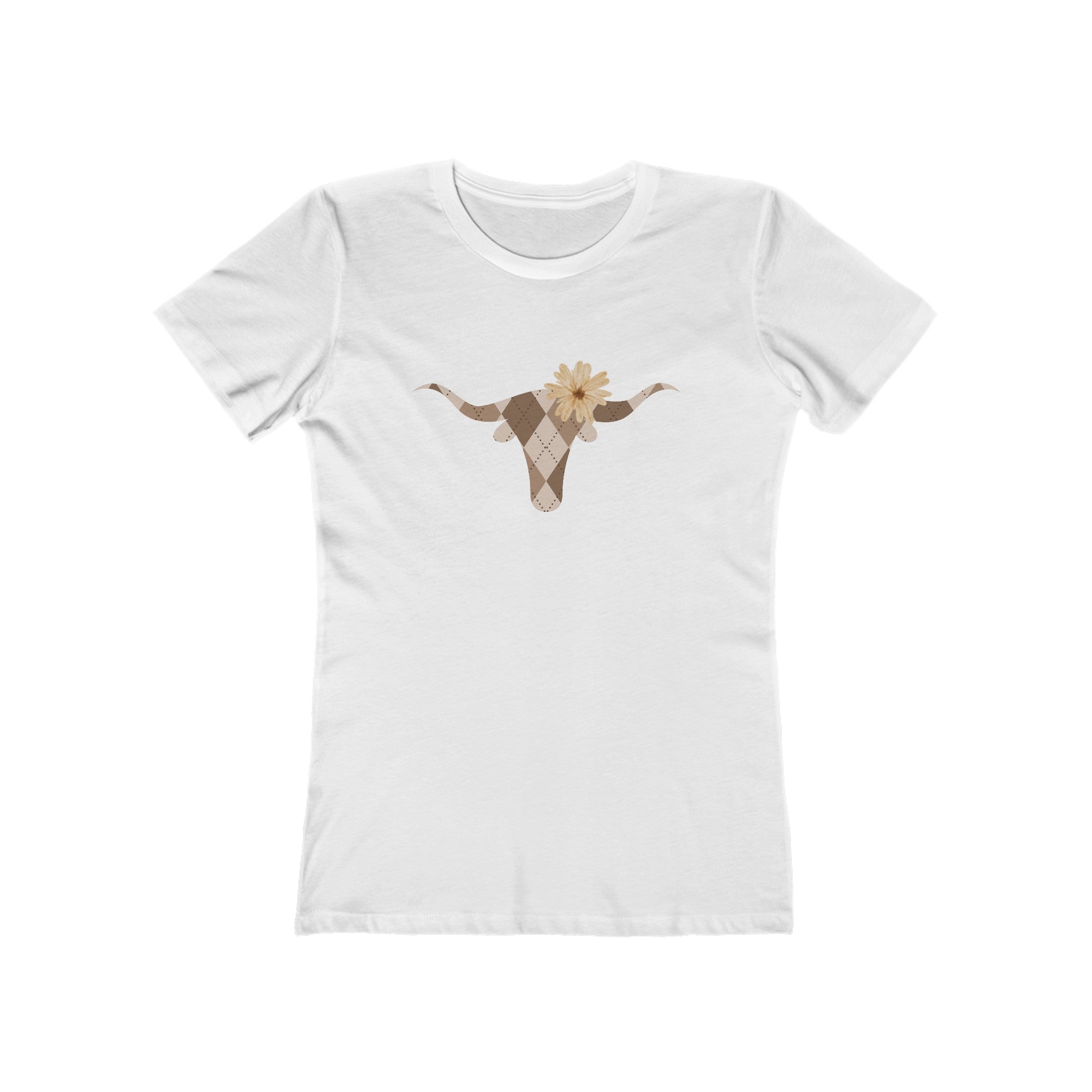 Argyle Longhorn- The Boyfriend Tee - Whiskey Cotton LLC