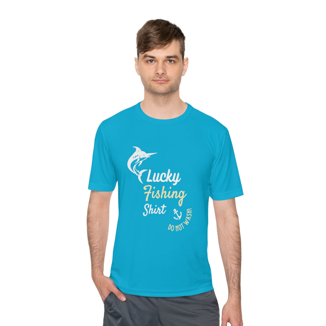 Lucky Fishing Shirt - Unisex Moisture Wicking Tee - Whiskey Cotton LLC