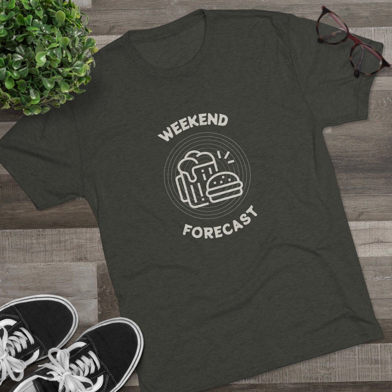 Weekend Forecast Tri-Blend Crew Tee - Whiskey Cotton LLC