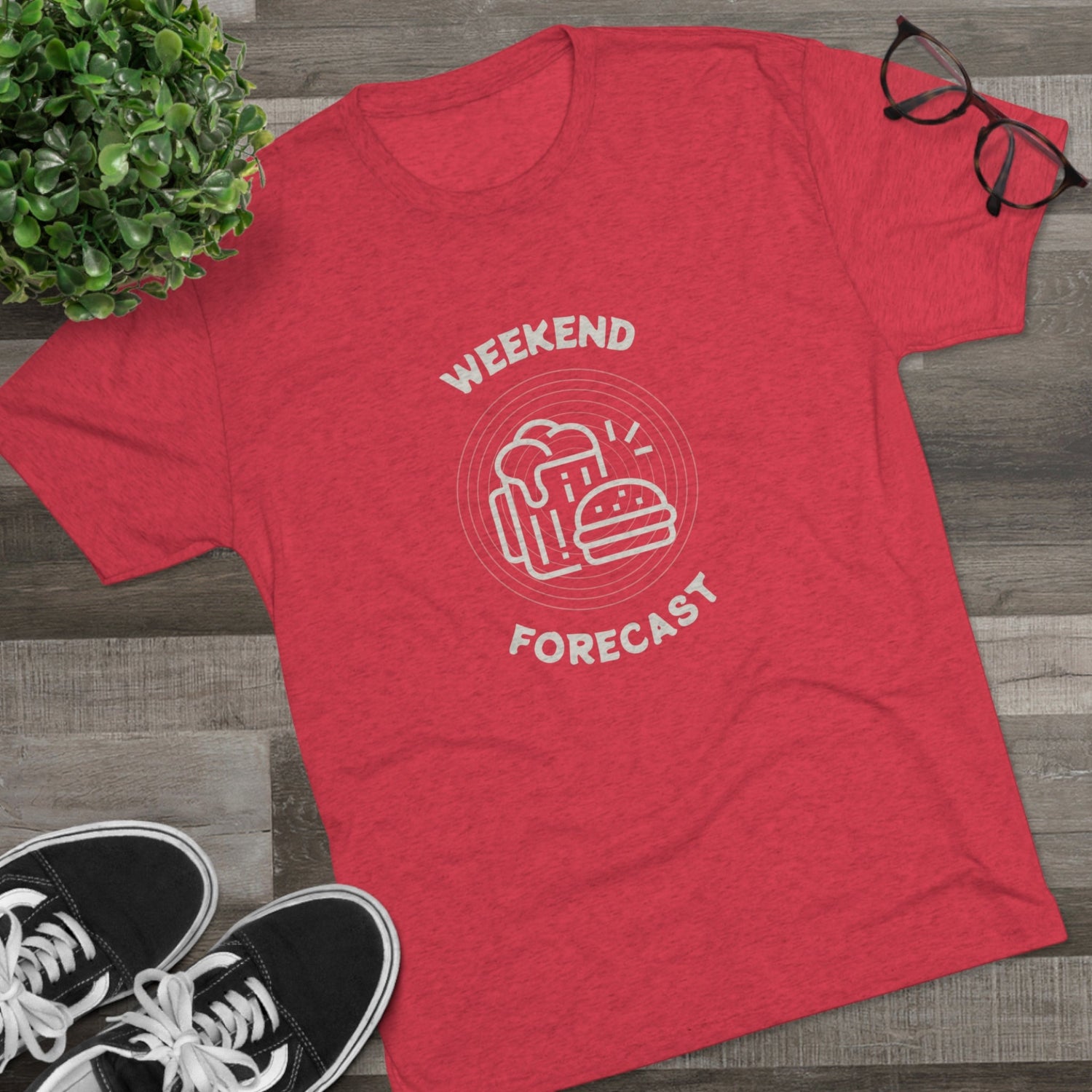 Weekend Forecast Tri-Blend Crew Tee - Whiskey Cotton LLC