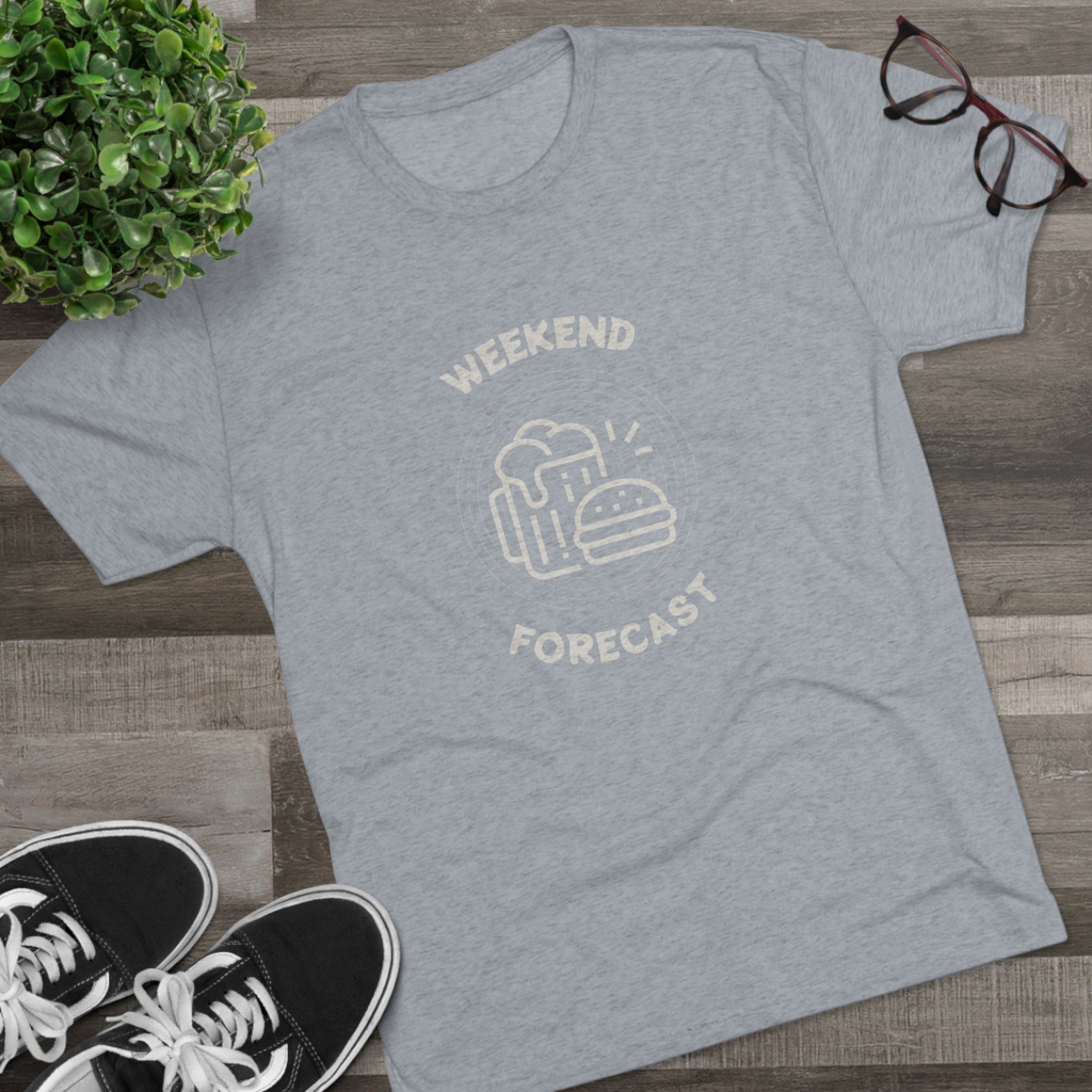 Weekend Forecast Tri-Blend Crew Tee - Whiskey Cotton LLC