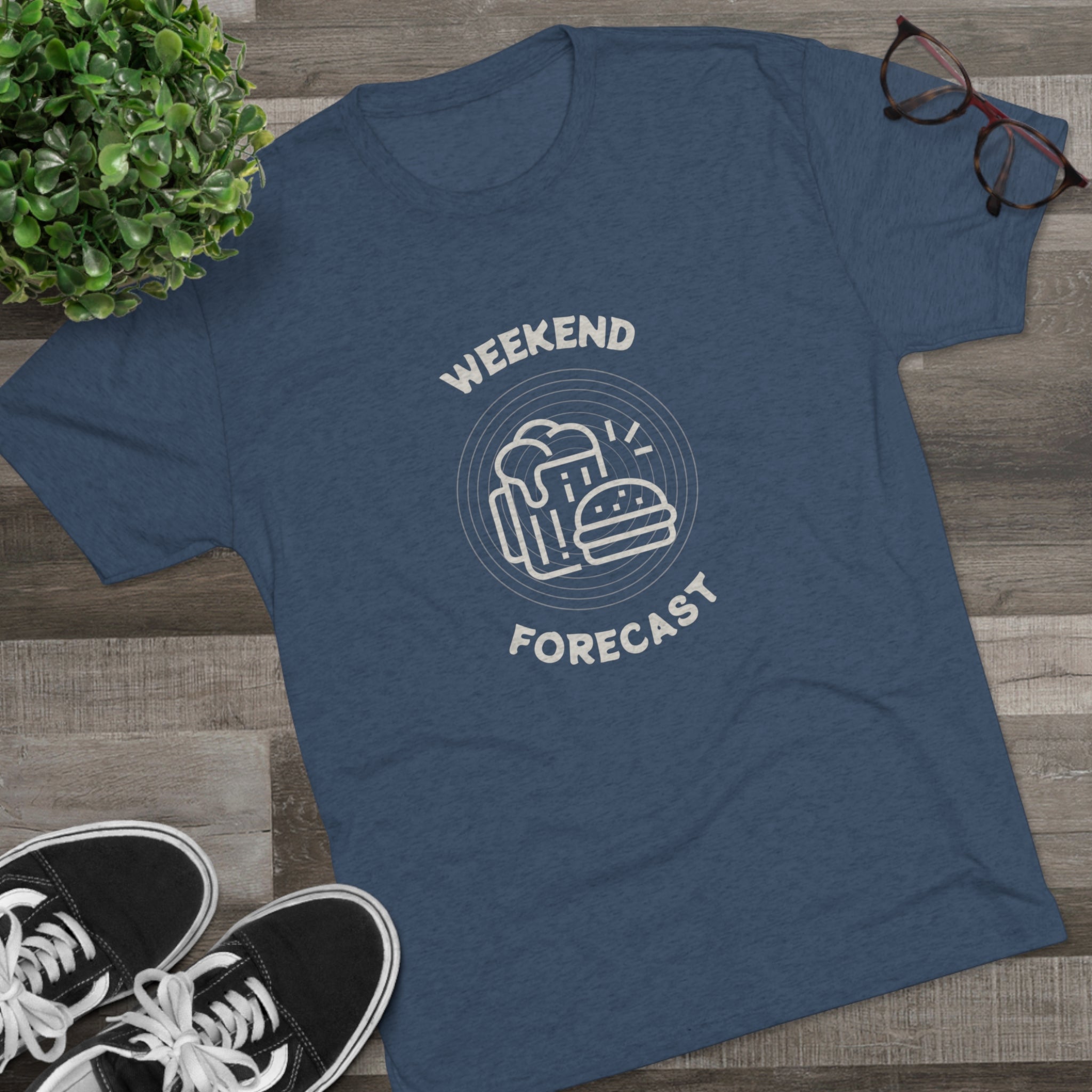 Weekend Forecast Tri-Blend Crew Tee - Whiskey Cotton LLC