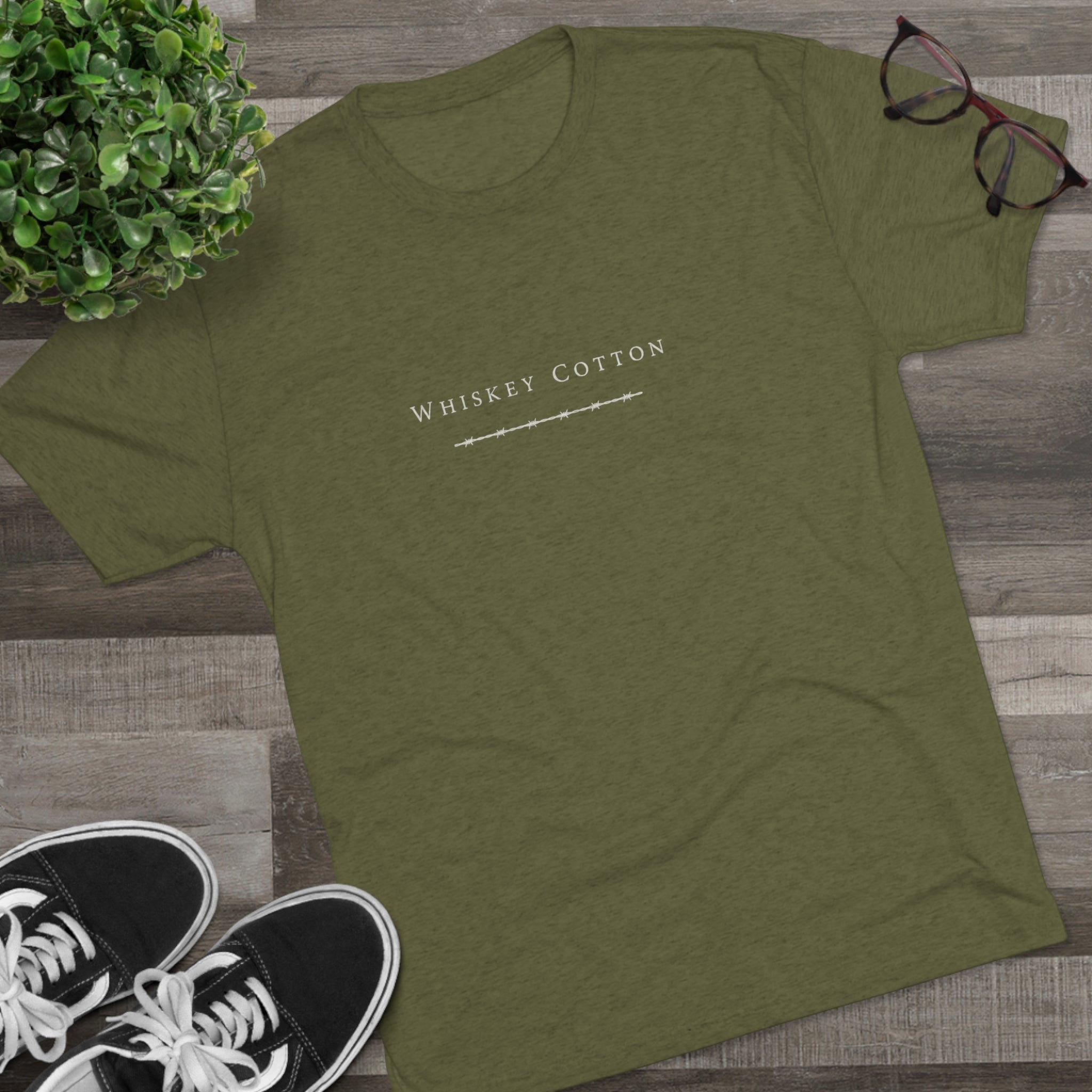 Whiskey Cotton Logo - Unisex Tri-Blend Crew Tee - Whiskey Cotton LLC