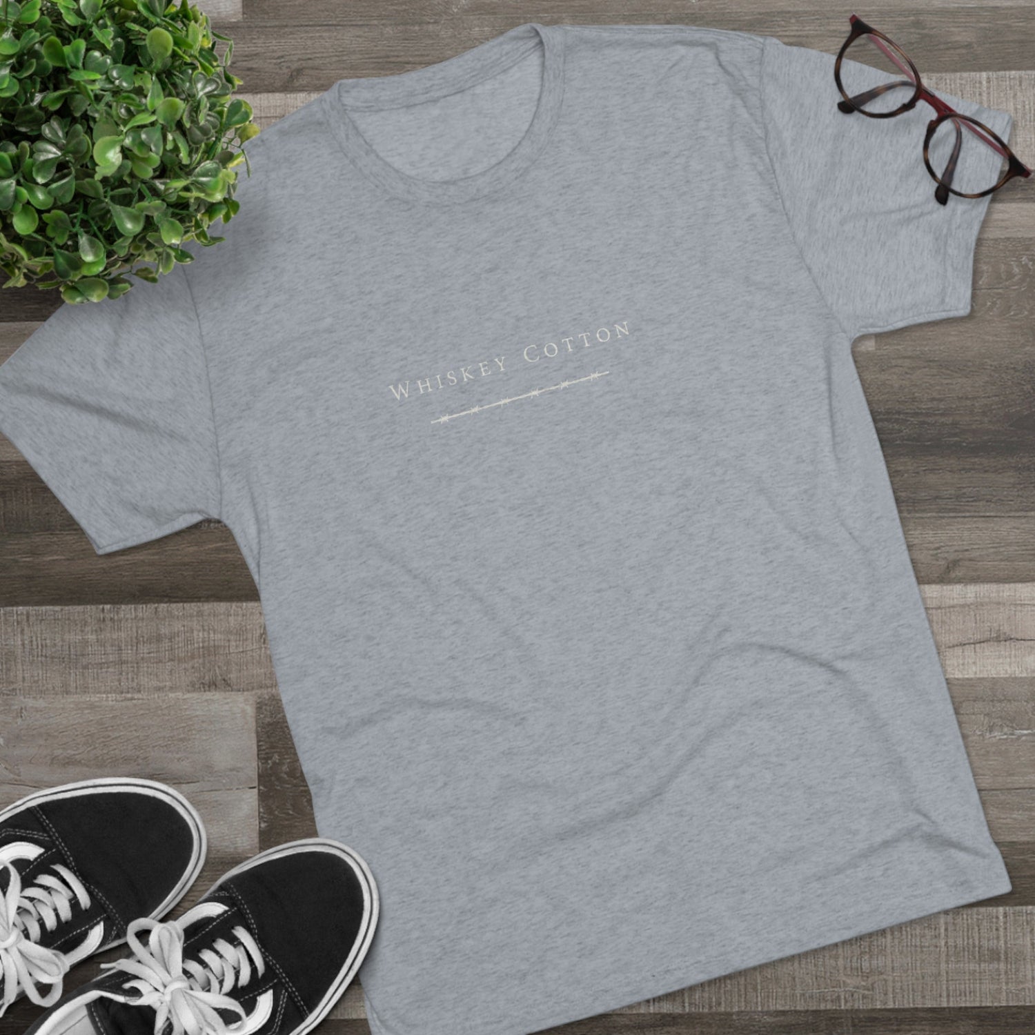 Whiskey Cotton Logo - Unisex Tri-Blend Crew Tee - Whiskey Cotton LLC