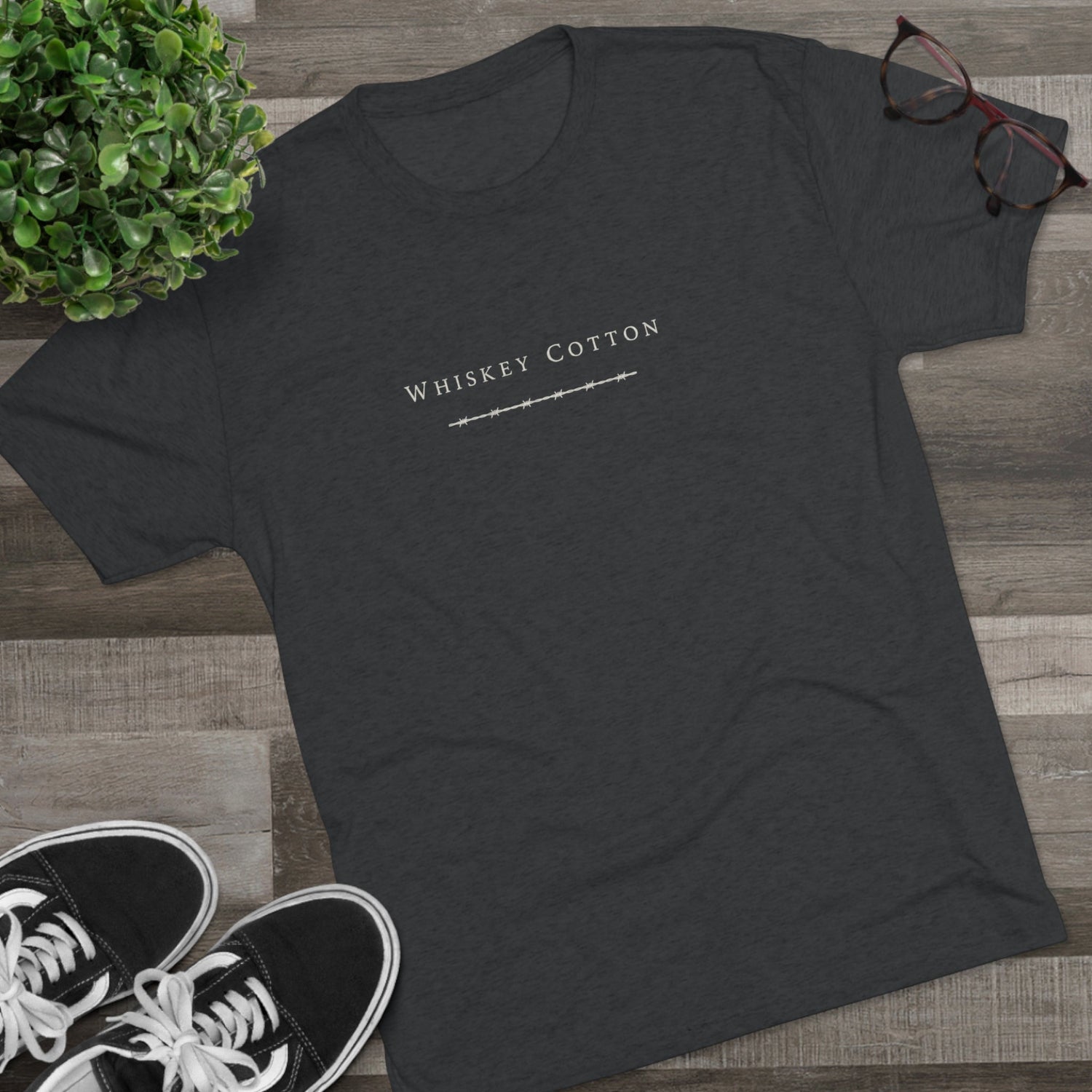 Whiskey Cotton Logo - Unisex Tri-Blend Crew Tee - Whiskey Cotton LLC