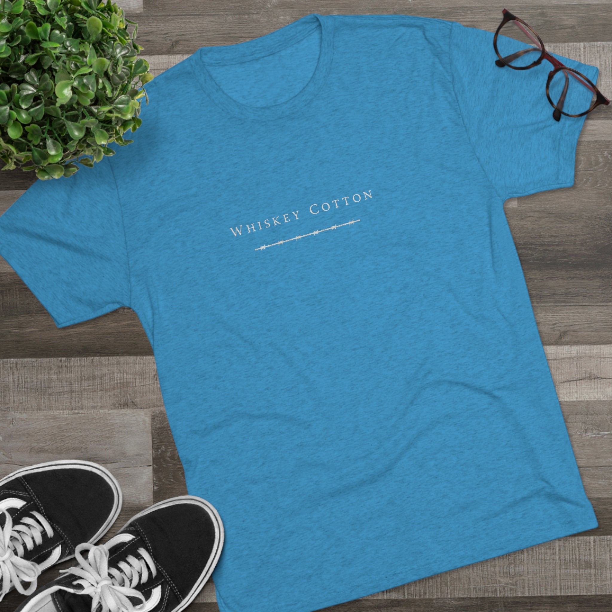 Whiskey Cotton Logo - Unisex Tri-Blend Crew Tee - Whiskey Cotton LLC