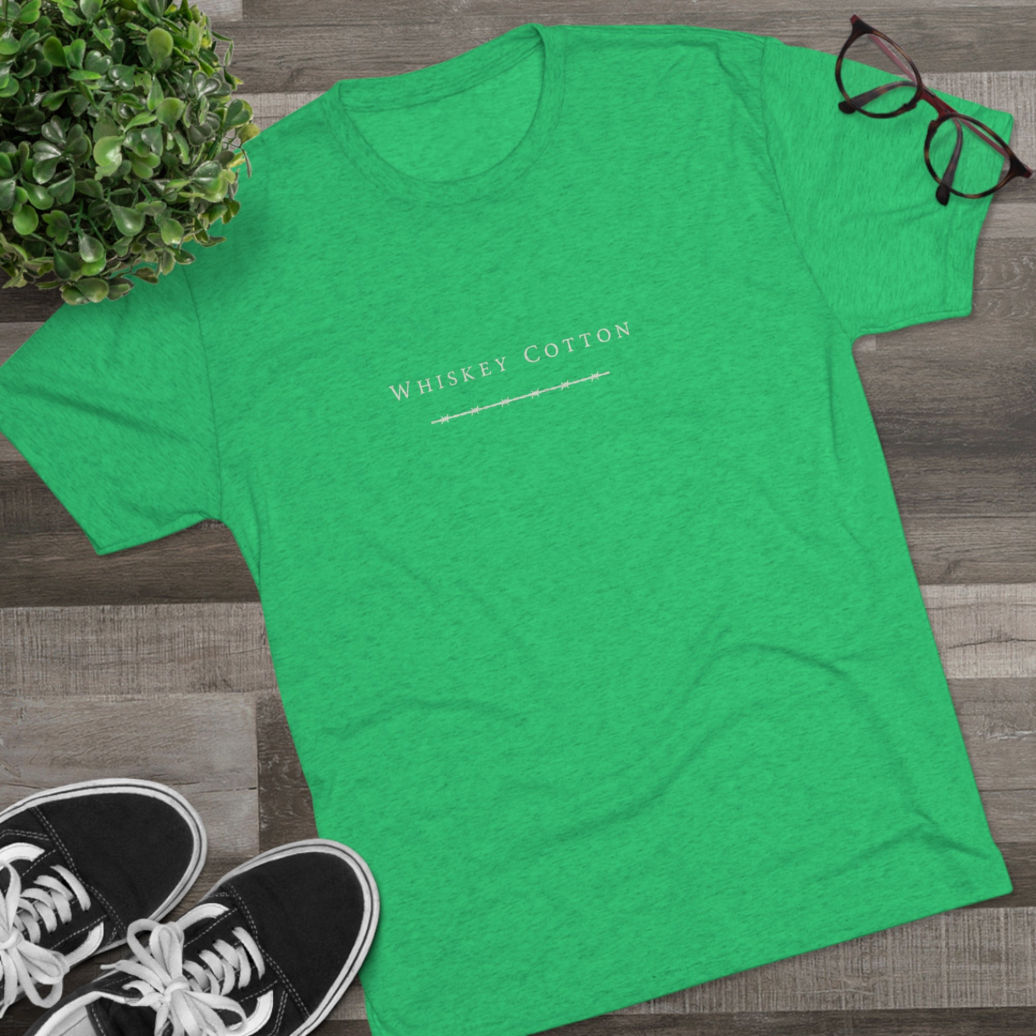 Whiskey Cotton Logo - Unisex Tri-Blend Crew Tee - Whiskey Cotton LLC